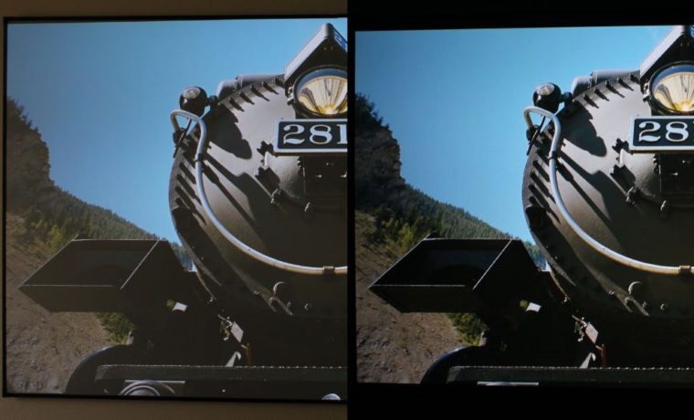 CineGrey 3D Screen Material Day and Night Comparison