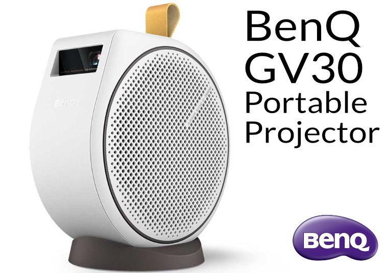 BenQ GV30 Smart Portable Ceiling Projector, Extra Bass Bluetooth