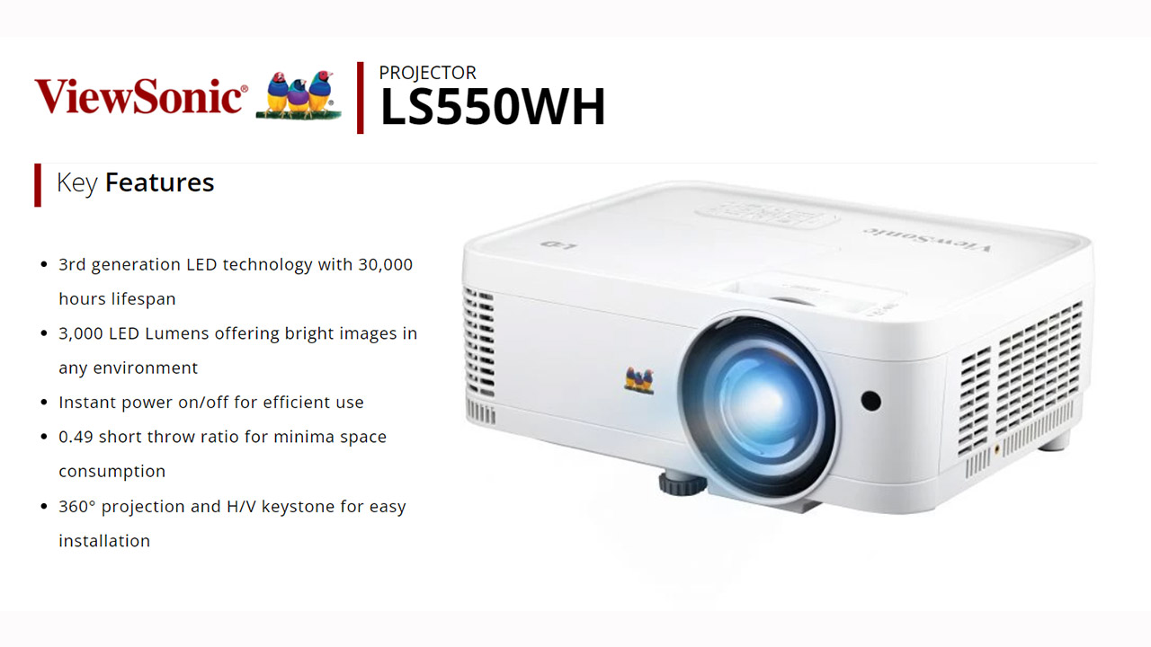 ViewSonic Introduces New LED Projectors with 3rd Generation LED Technology  for Meeting and Learning Spaces - Projector Reviews
