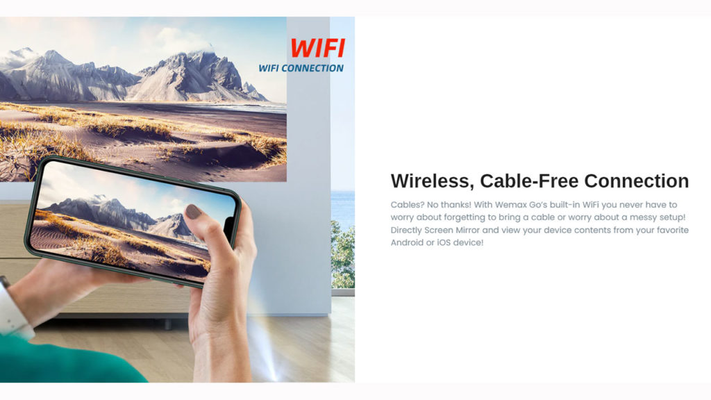 The Wemax Go Advanced offers wifi connectivity